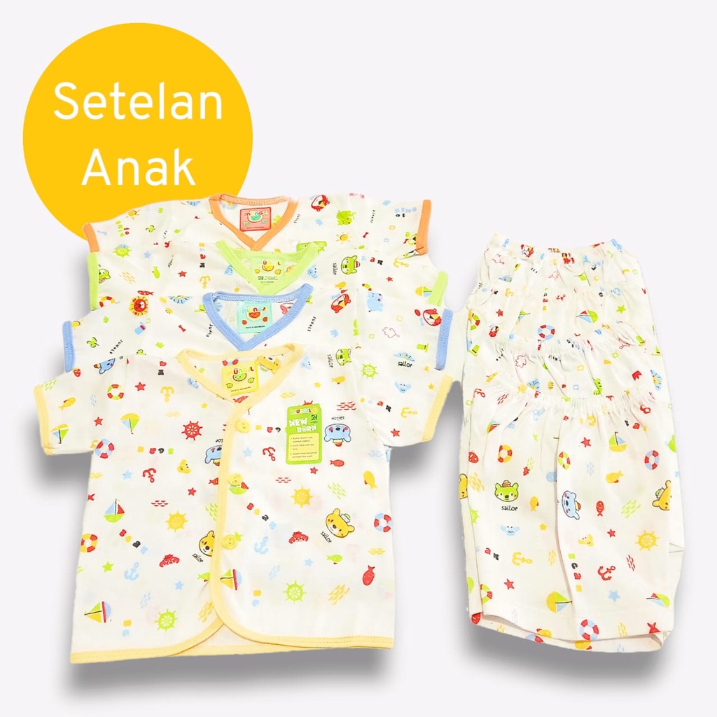 Setelan Pakaian Bayi Model Tangan Pendek