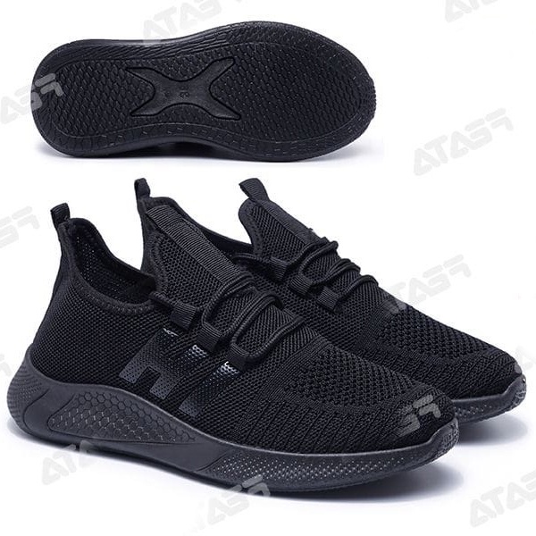 Sepatu Wanita Sneakers Sepatu Full hitam Olahraga Fashion Sekolah - A105-H