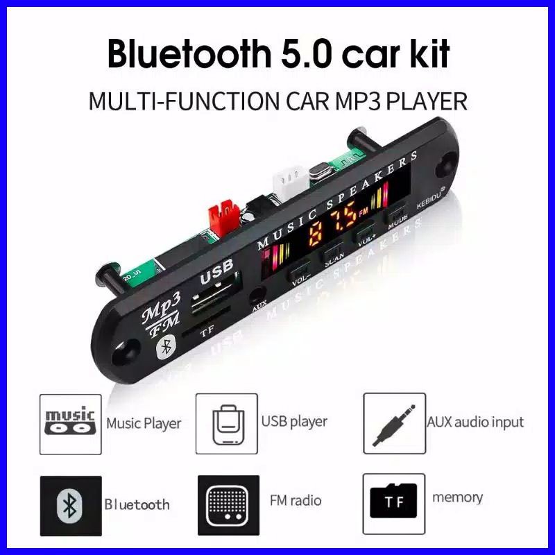 ( COD ) Kit Modul Mp3 Player Bluetooth, SD Card, FM, Line, Remote Control