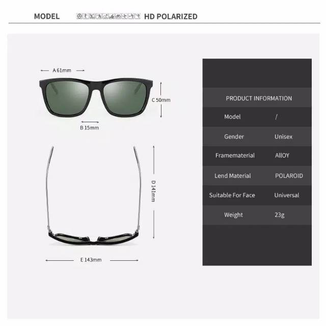 Original Kacamata Polarized Anti Uv 400 Design Aoron Aviator P387