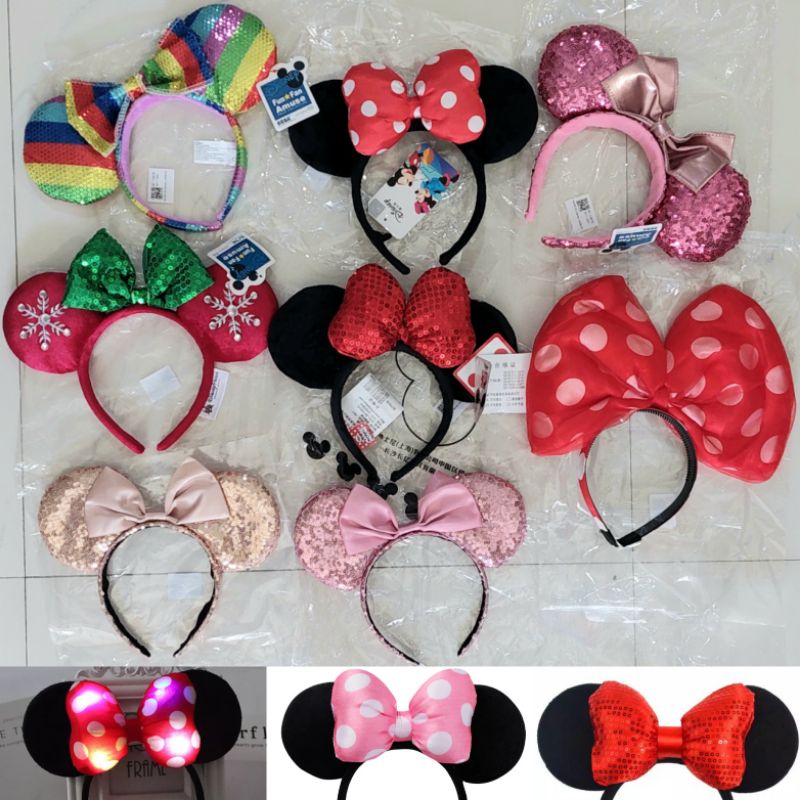 Bando minnie mouse ori disneyland natal mickey / boneka minnie mouse original disney parks