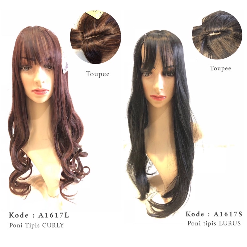 toupee fiber penutup botak top cover korea BUKAN FULL WIG / hair top / hair topper A16 M1601