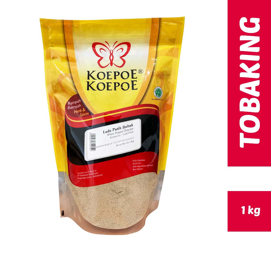 

Lada Putih Bubuk 1kg Koepoe Merica Whiter Pepper Powder