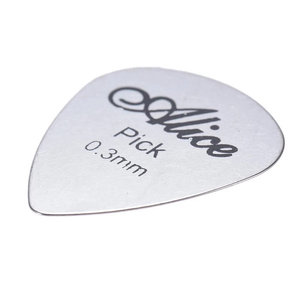 Alice Stainless Steel 0.3 mm Guitar Pick / Pik Gitar 0.3mm Tipis