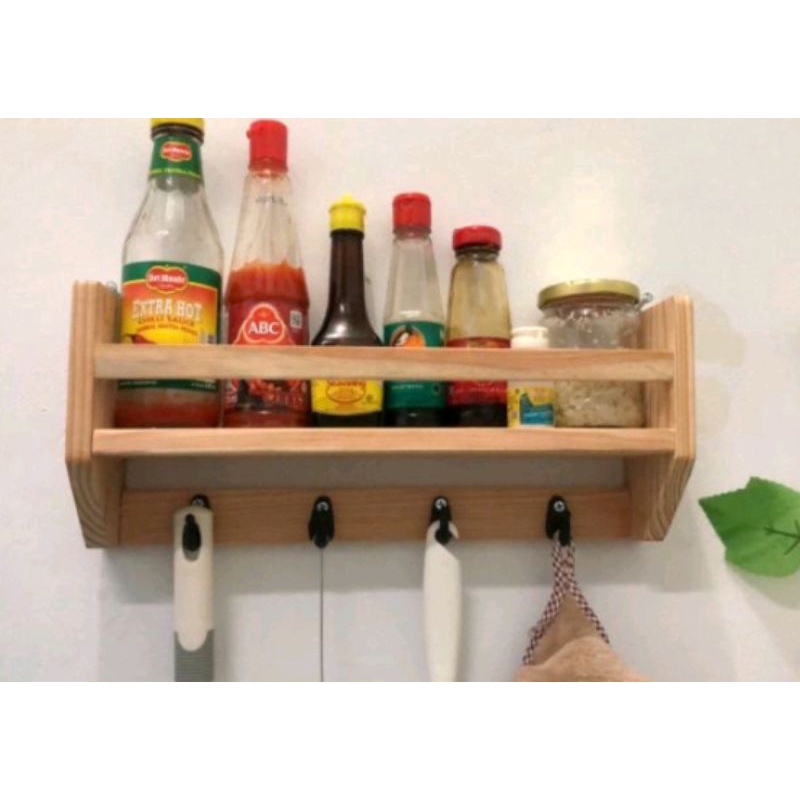 Jual Rak Bumbu Dapur Kayu Jati Belanda Lengkap Capstok Dan Toples Indonesia Shopee Indonesia