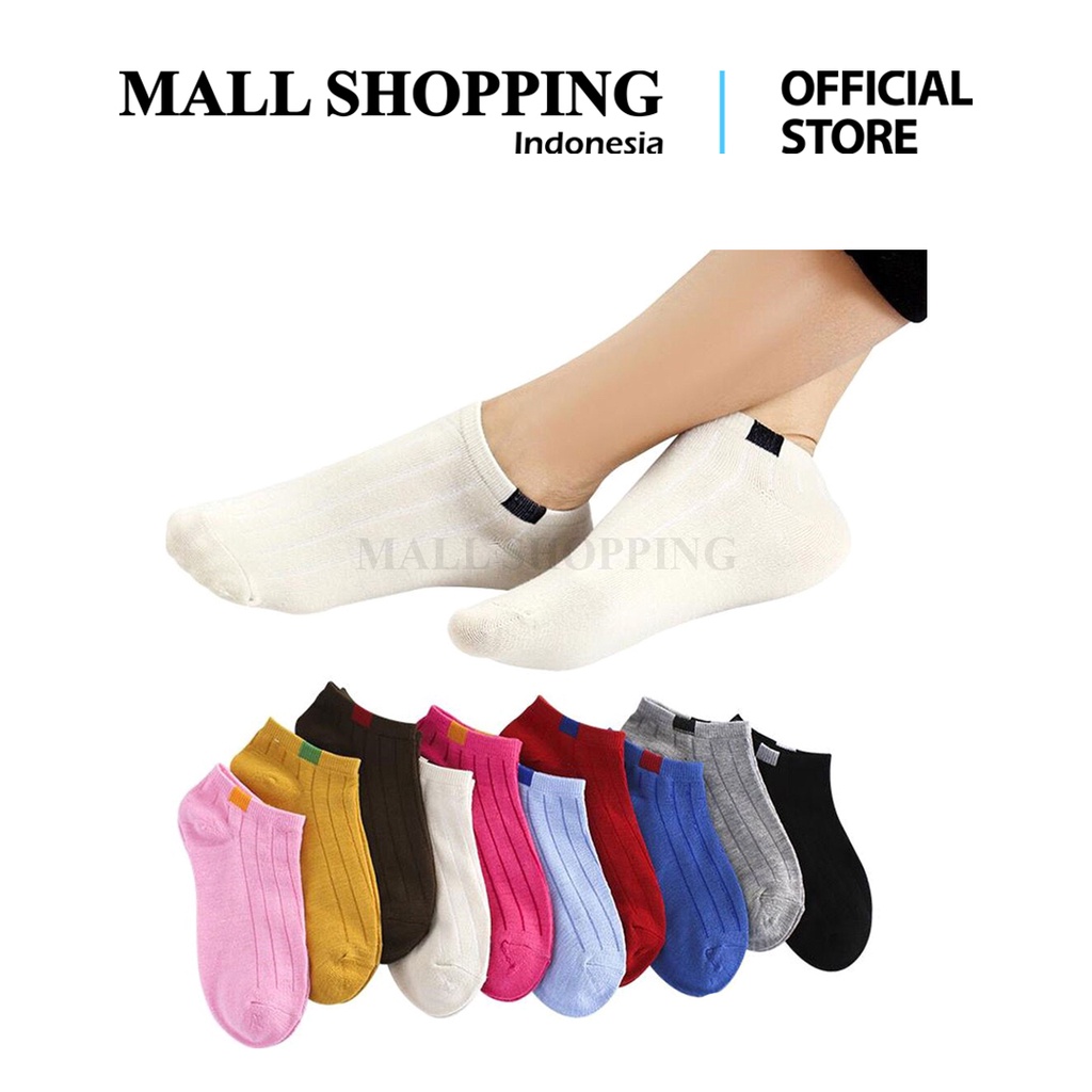 (COD) Kaos Kaki Polos Unisex Fashion Wanita / Pria Kaos Kaki MALL SHOPPING