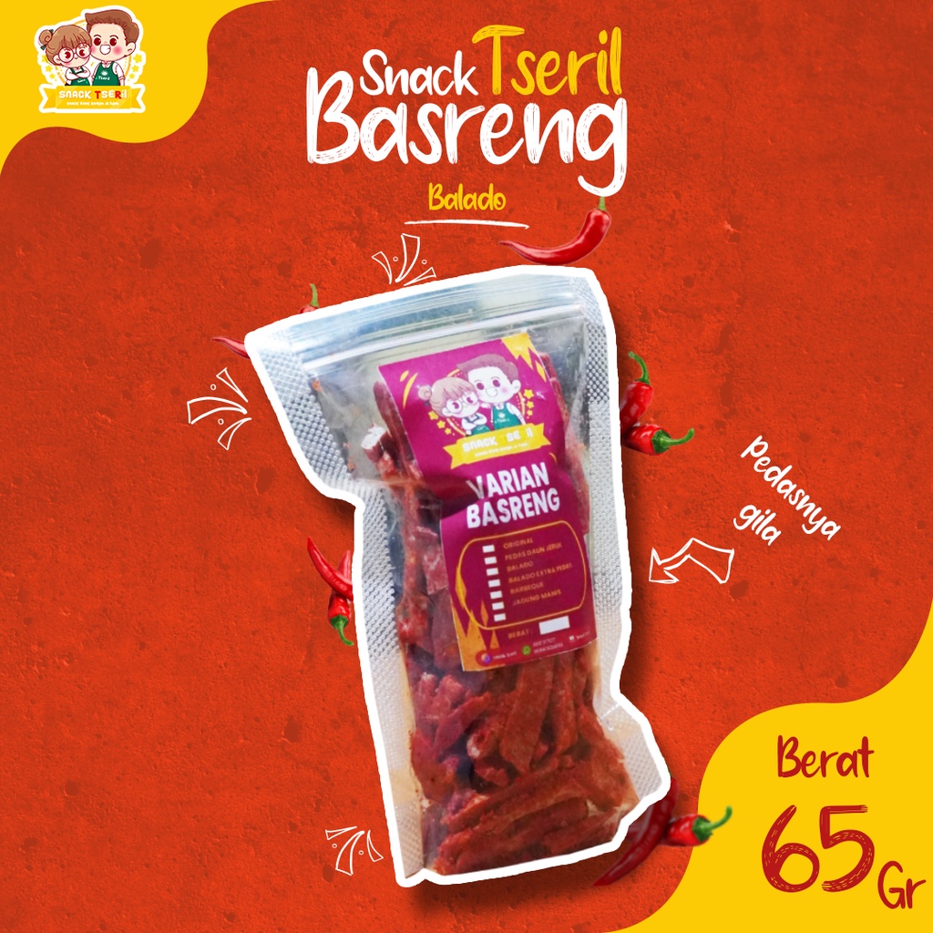 

BASRENG RASA BALADO 65 GRAM / BAKSO GORENG / SNACK TSERIL