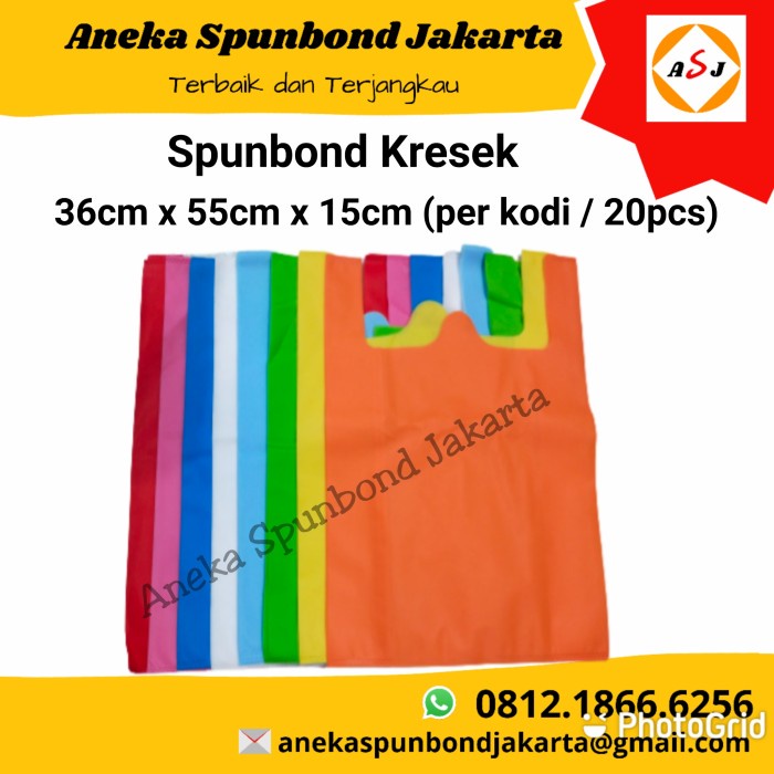 

NEW Tas Spunbond Kresek 36cm x 55cm x 15cm