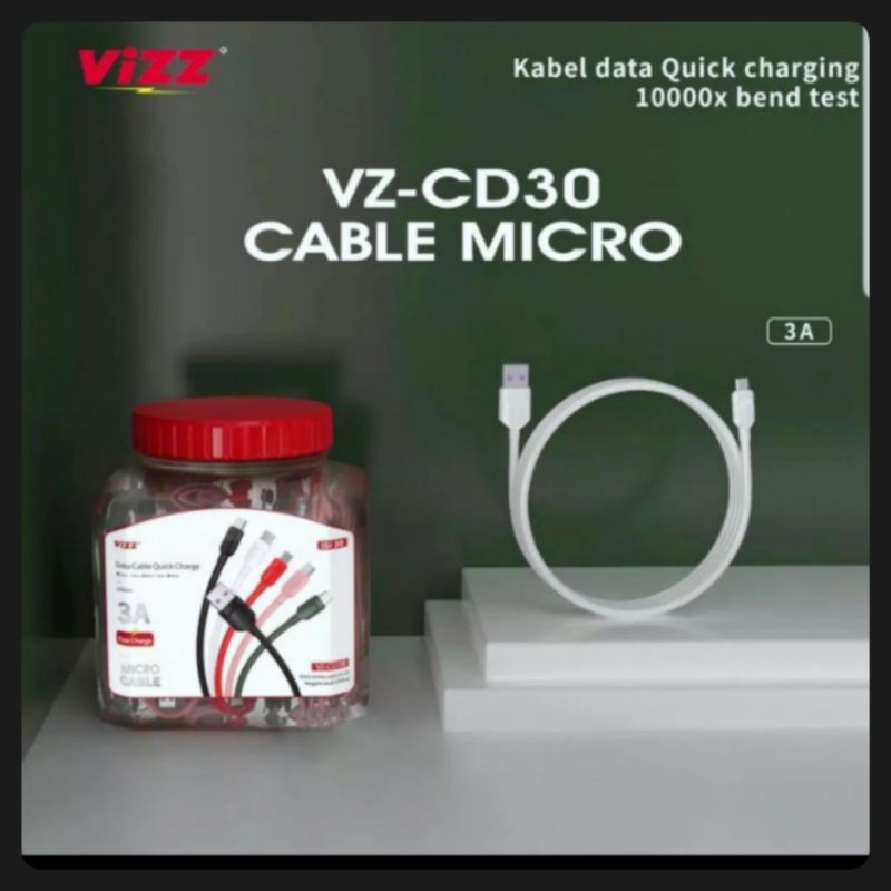 Jual Kabel Data Vizz Micro Toples Vz Cd Kabel Fast Charging Isi Pcs Shopee Indonesia