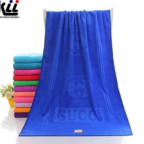 ✅New Handuk Gucci 70x140cm - Handuk Besar Polos - Handuk Gucci Import - Pink
