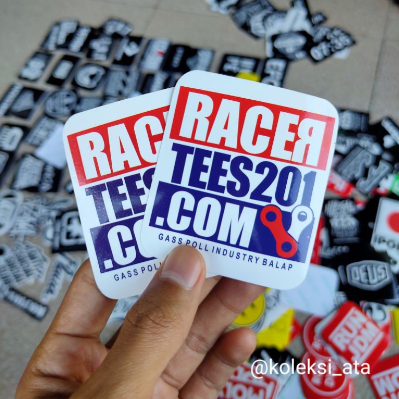 racertess stiker motor