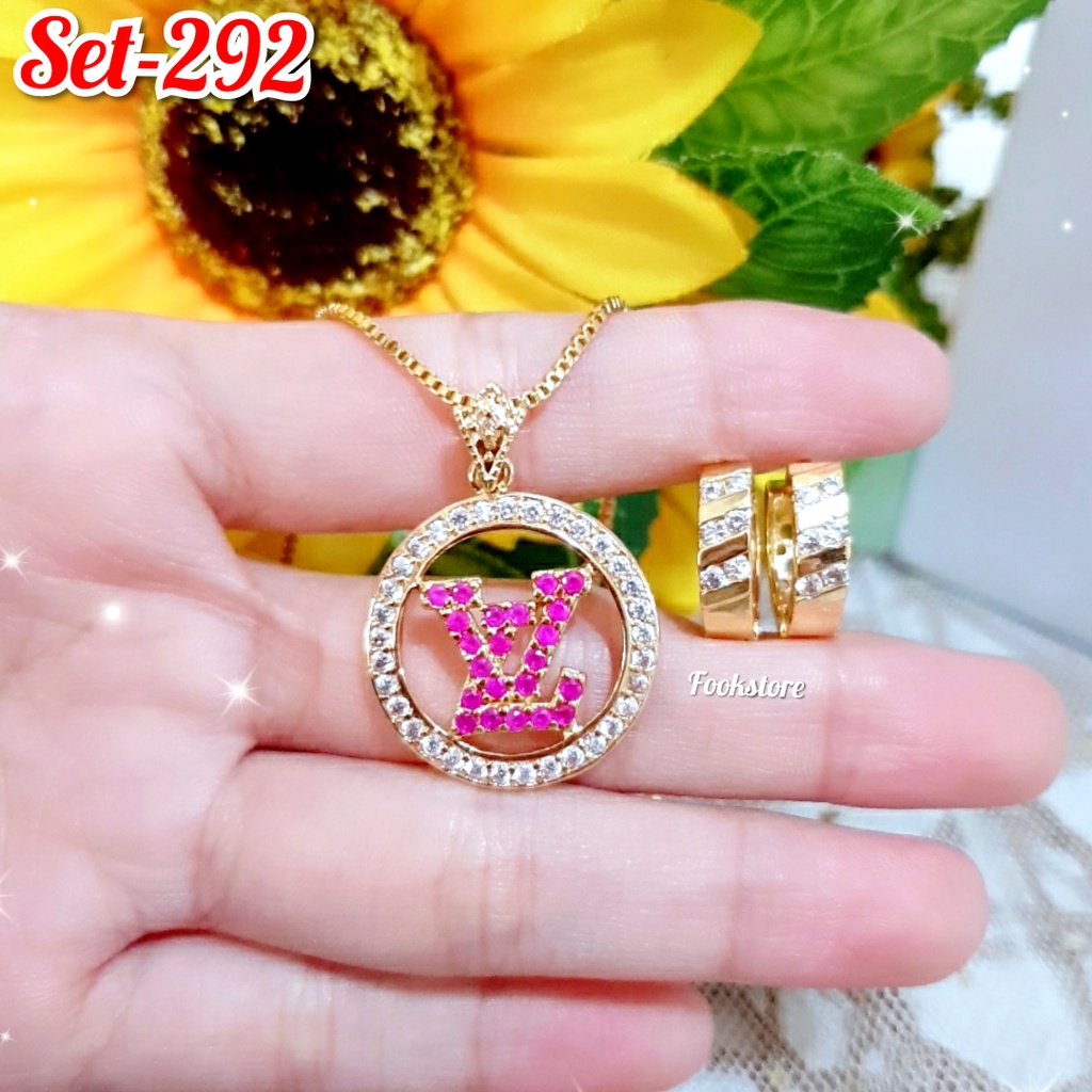 SET KALUNG ANTING 2 IN 1 FASHION KOREA TERLARIS ANTI ALERGI