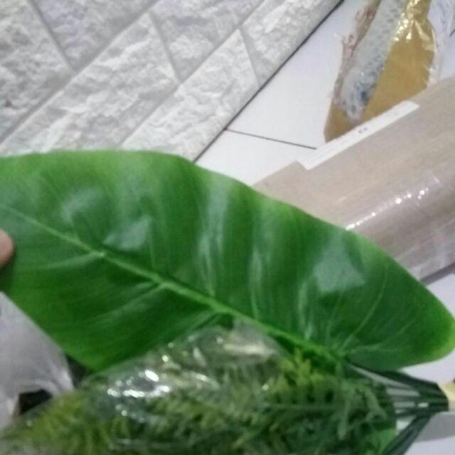 Daun Pisang Artificial / Tanaman Hias Sintetis Plastik Imitasi / Sahbby Chic Untuk Dekorasi Toko