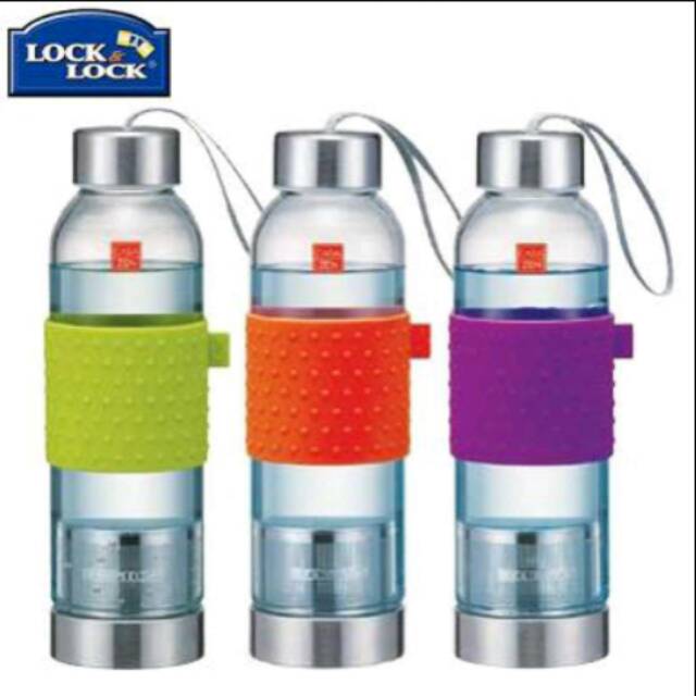 Lock n lock botol minum kaca silikon