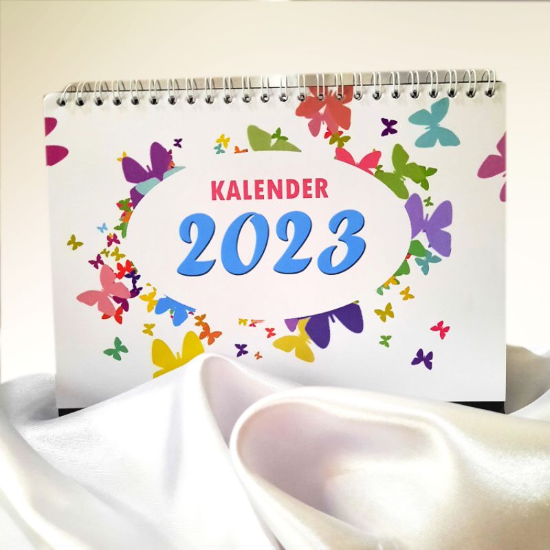 

Kalender meja 2023 kalender duduk aesthetic eksklusif butterfly