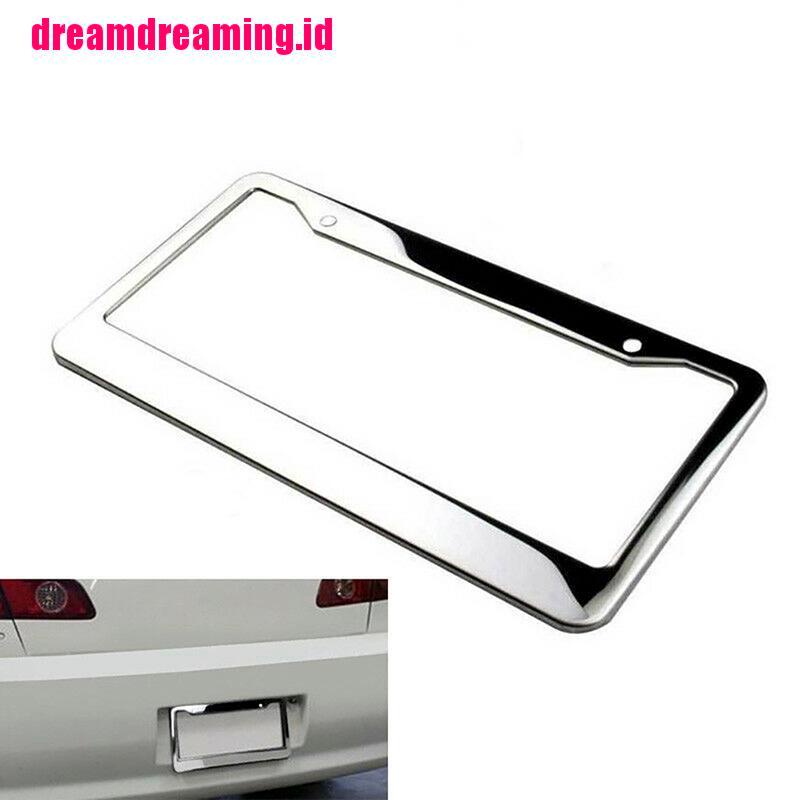 1 Pc Bingkai Plat Nomor Bahan Stainless Steel Dengan Sekrup