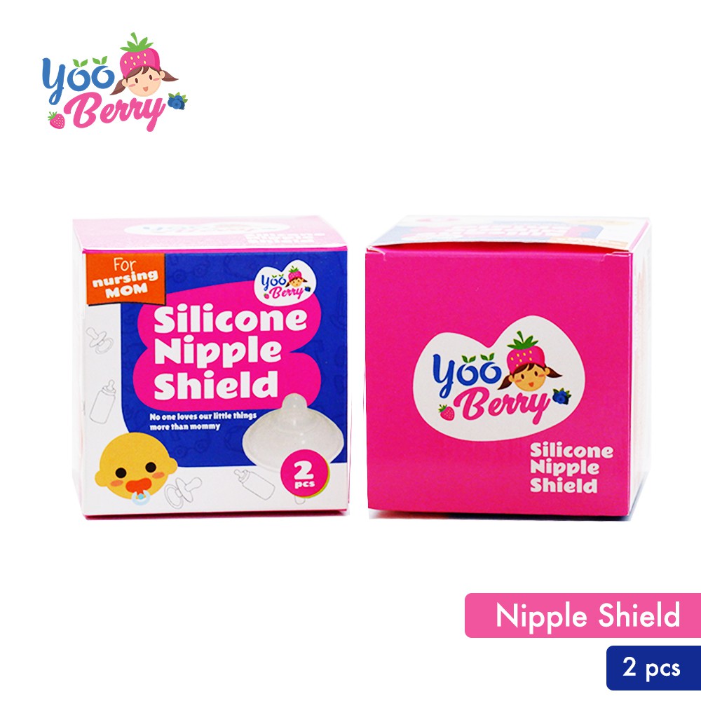 YooBerry 2 Pcs Silicone Nipple Shield Pelindung Puting Ibu Menyusui Perlengkapan Nursing Berry Mart