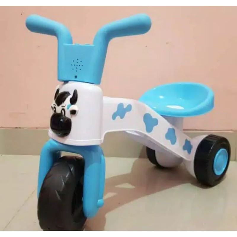 [TERBARU] mainan sepeda roda tiga sapi  ada musiknya/sepeda sapi
