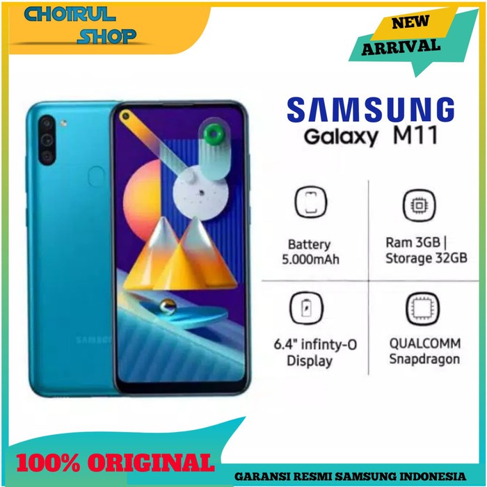 Samsung Galaxy M11 Smartphone [3 GB/ 32 GB] Garansi Resmi