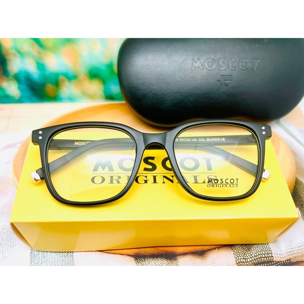 Kacamata/Frame MOSCOT TRAVIS Size 50-20-145 Paket Lensa Radiasi Photocromix mines silinder plus Free kotak + LAP