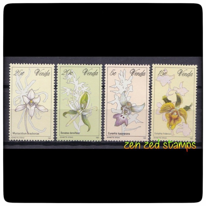 

0391 Perangko Venda 1981 Flowers Orchids - Anggrek 4v Mnh