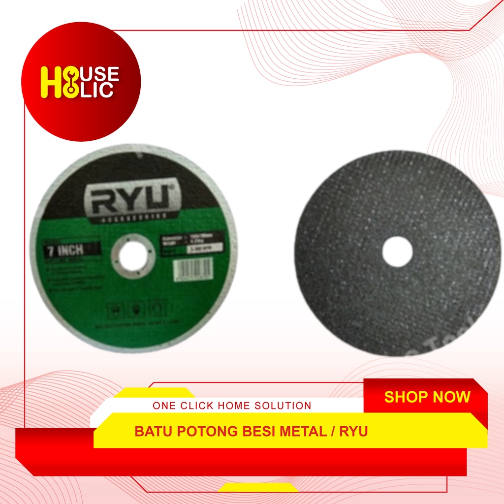 RYU Batu Potong Besi Metal 7&quot; Inch / Cutting Wheel Mata Mesin Cut Off