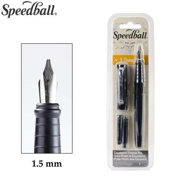 

[[COD]] Speedball Calligraphy Fountain Pen 1.5mm - Black Ink TERBATAS Kode 706