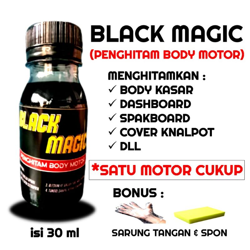 Penghitam Body Motor / Cairan Penghitam Dashboard Motor / Black Magic Penghitam Slebor 30ml / Penghitam Body Kendaraan