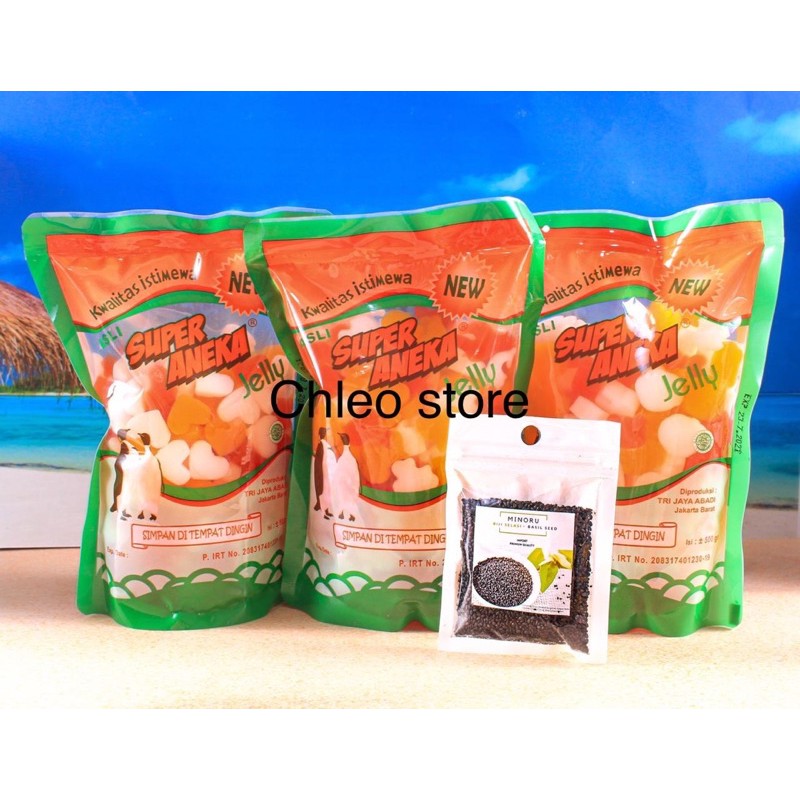

paket jelly motif 3 in 1 motif random merk Super Aneka Jelly