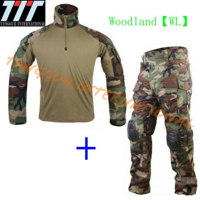 Combat Suit GEN 3 REGULER Import Setelan Model Emerson G3 Generasi 3; Kaos Celana Tempur Tactical BD