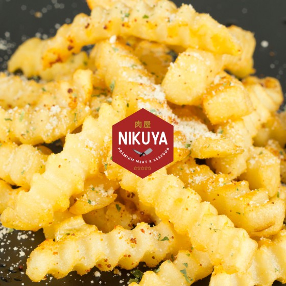 

CRINKLE CUT fries 500 gram plain - kentang goreng gerigi
