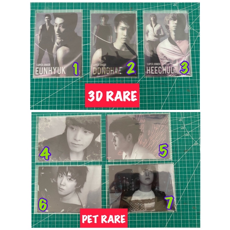Photocard Super Junior Star Card Collection 3D RARE PET RARE Eunhyuk Siwon Leeteuk Donghae Siwon