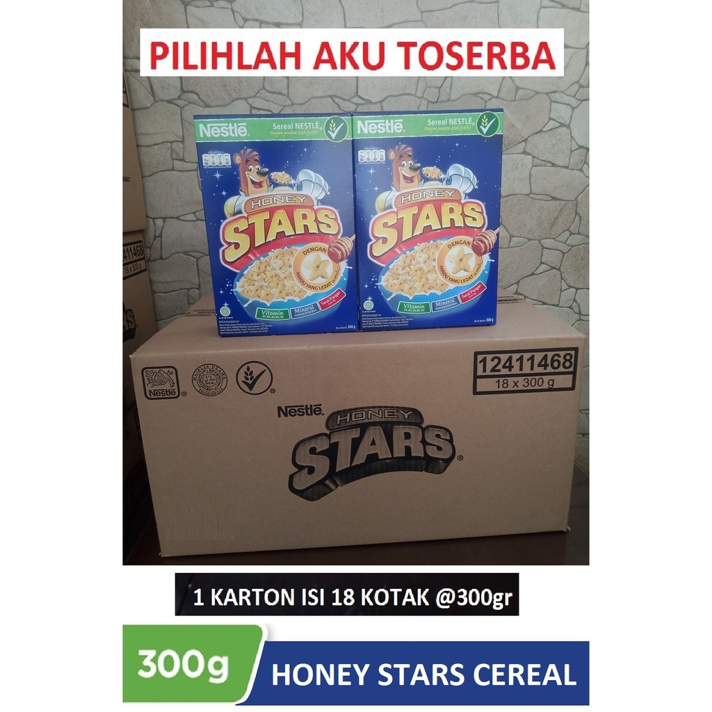 HONEY STARS Nestle Cereal 300 gr - ( HARGA 1 KARTON Isi 18 Box)