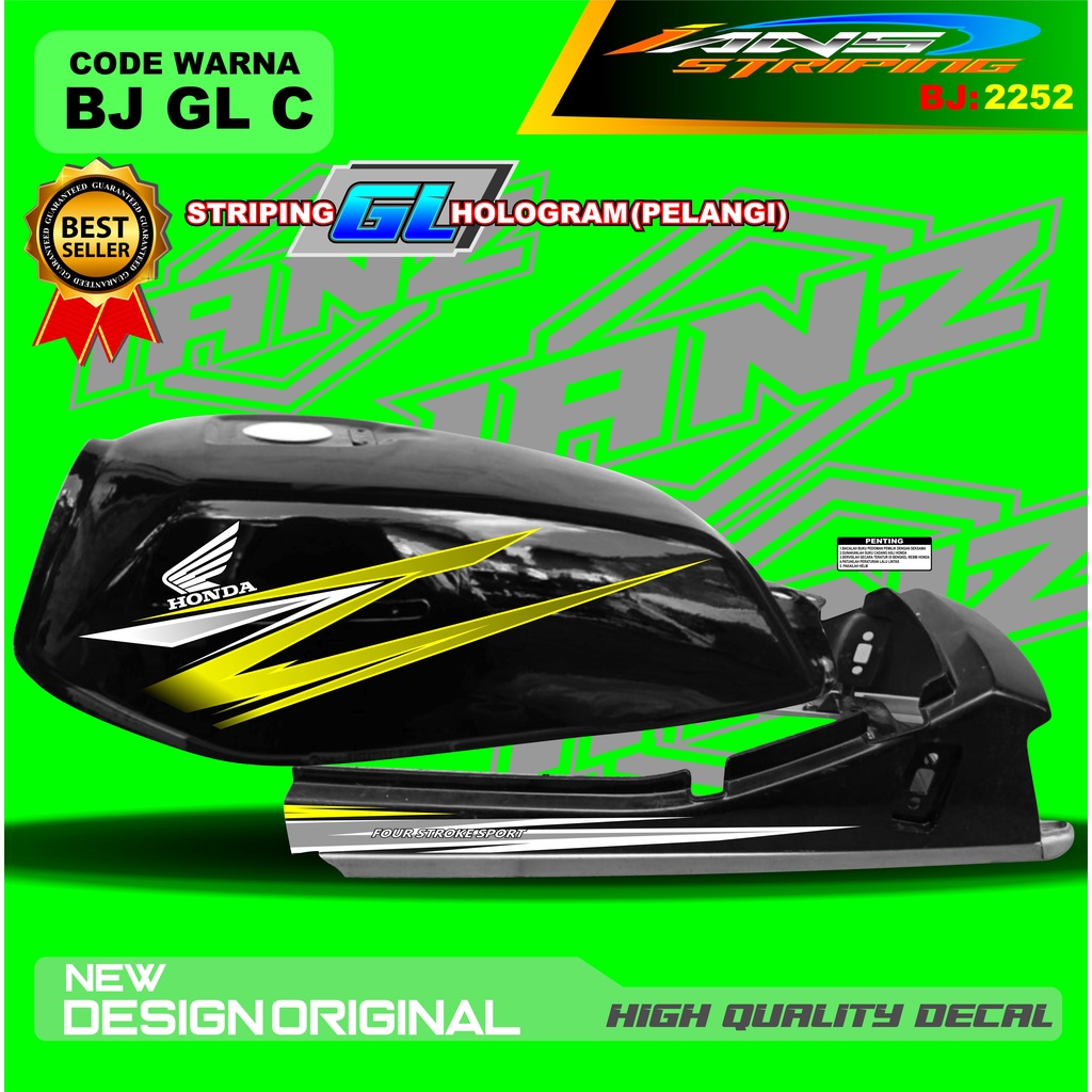 COSTUM STRIPING GL PRO TERBARU / STIKER MOTOR GL TERMURAH / STRIPING MOTOR GL 100 / STIKER MOTOR