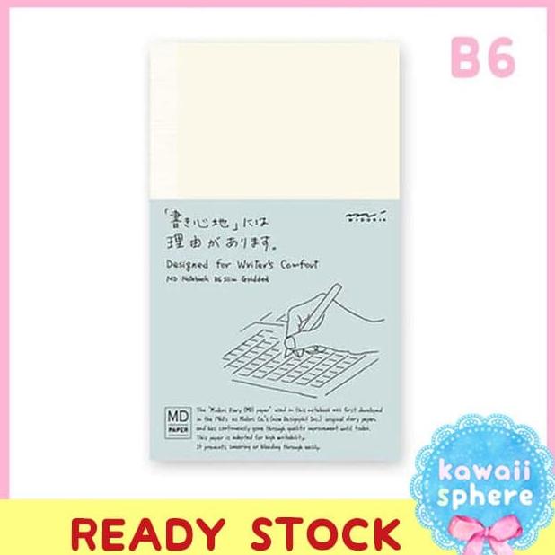 

Midori Md Notebook Grid B6 Slim | Ready Stock