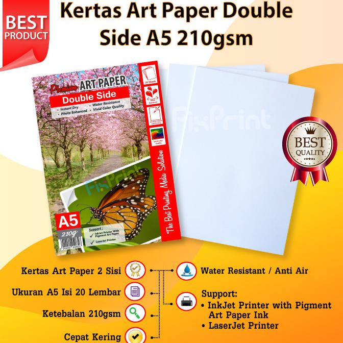 

KERTAS A5 210GSM 20 LEMBAR - KERTAS FOTO PRINTER A5 LEMBARAN SAE !