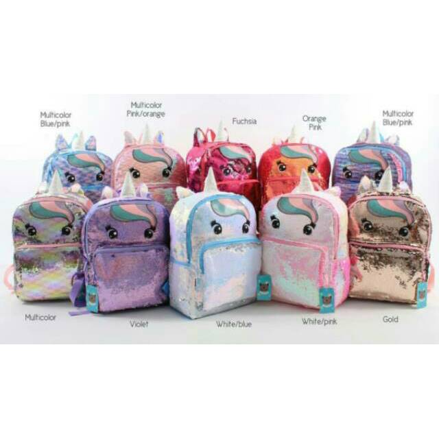 Tas ransel usap unicorn sequin