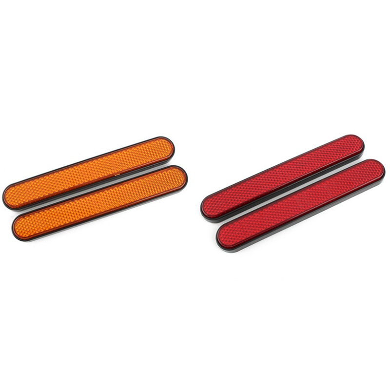 Motorcycle Front Fork Reflector Sticker Lower Legs Slider Safety Warning for Softail Sportster 883 1200 Yellow