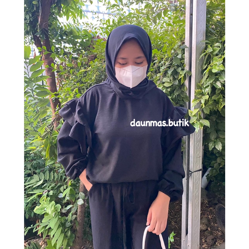 1KG MUAT 5PCS | PUTRI BLOUSE DOUBLE RUFFLE ATASAN AIRFLOW HITS OOTD FASHION WANITA SELEBGRAM