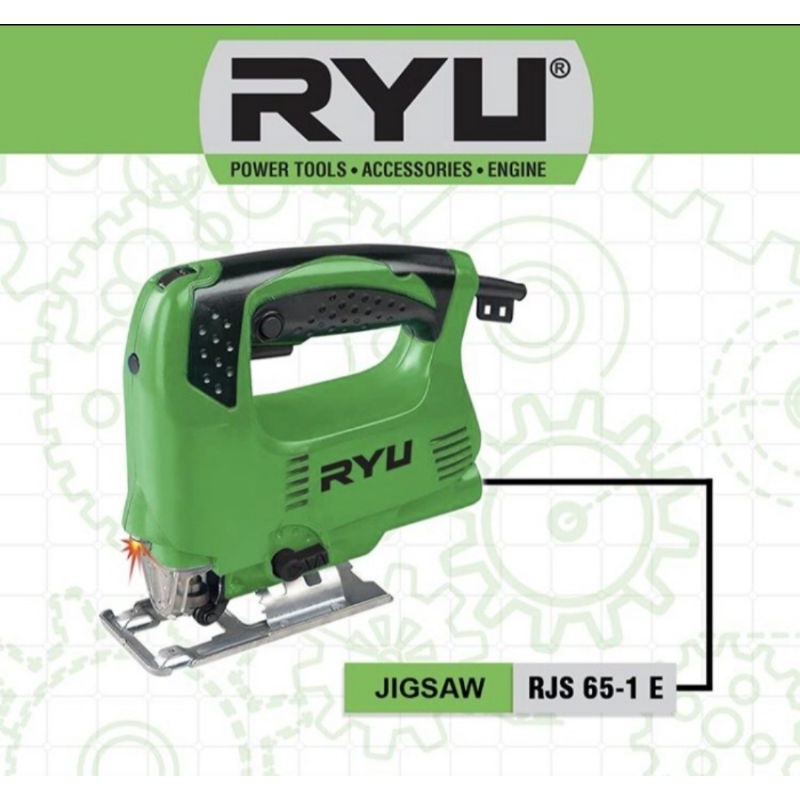 RYU Gergaji Jigsaw RJS 65 1E Orbital Kayu ACP Variable Speed Laser RJS-1E ORIGINAL