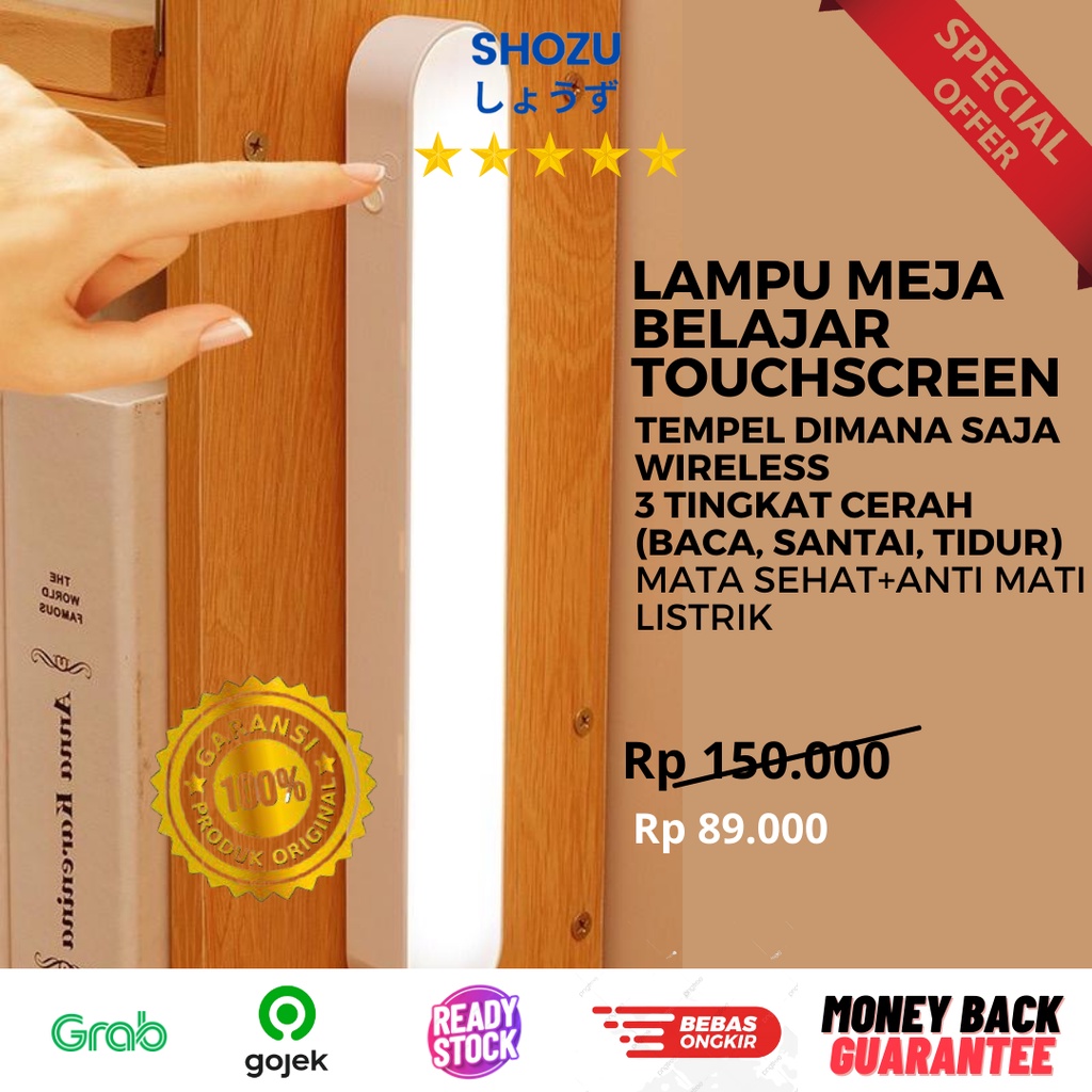 LAMPU MEJA BELAJAR LED DINDING TEMPEL MAGNET MULTIFUNGSI PORTABLE