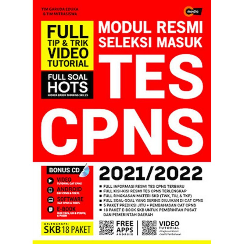 Modul Resmi Seleksi Masuk Tes Cpns 2021/2022 (Plus Cd)\n