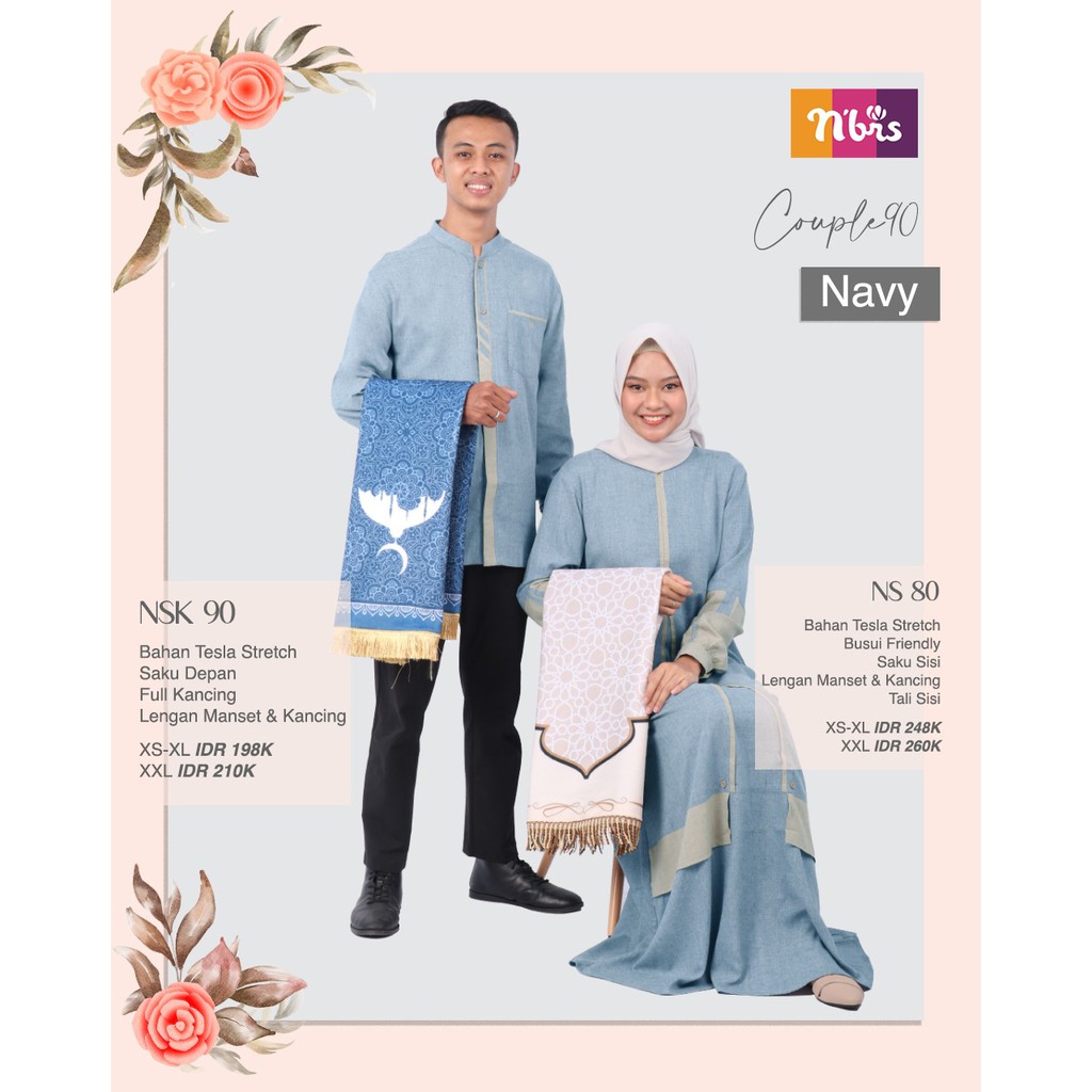 COUPLE NIBRAS TERBARU COUPLE 90 NAVY [NS 80 NAVY & NSK 90 NAVY]