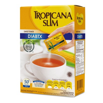 TROPICANA SLIM DIABTX CLASSIC BOX Isi 100 Sweetener Isi 50 - Gula Pemanis Isi 25 Diabetes