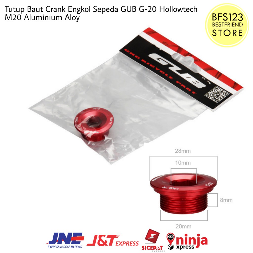 Tutup Baut Crank Engkol Sepeda GUB G-20 Hollowtech Aluminium Aloy