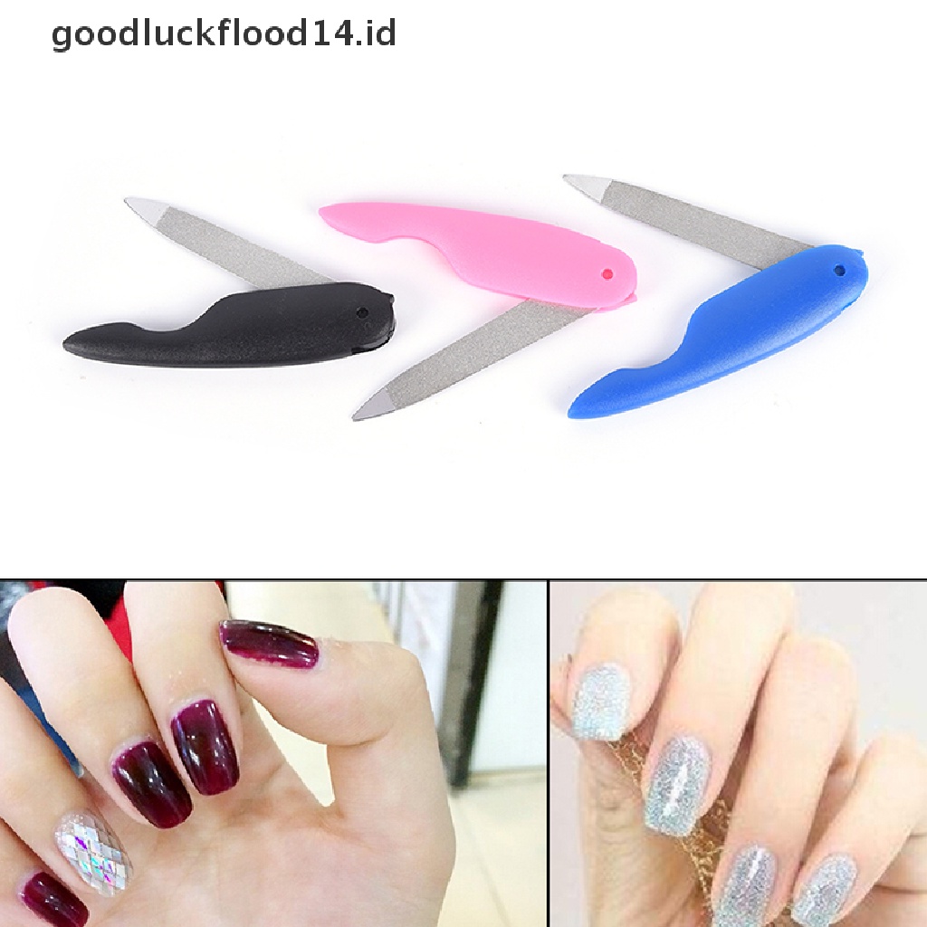 [OOID] 1Pc Foldable Stainless Steel Metal Nail Art New Pedicure Tool File Manicure ID