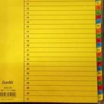 

☚ Pembatas A4 angka tanggal 1-31 / Divider BANTEX ۝