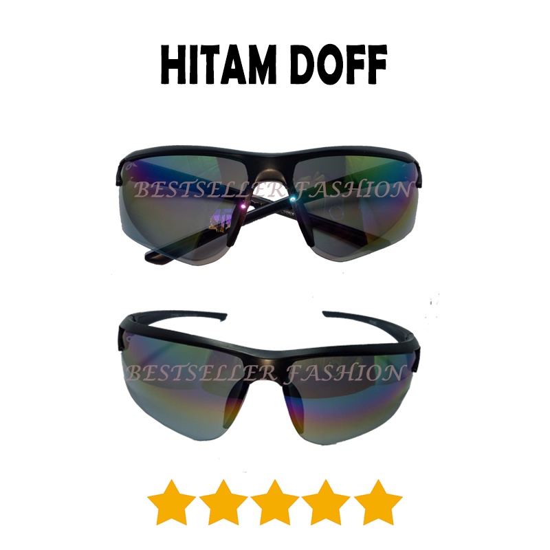 Kacamata Sepeda Anti Uv400 Lensa Pelangi Kacamata Sport Pelangi Model Semi Rimless Kacamata Olahraga Outdoor Anti Silau