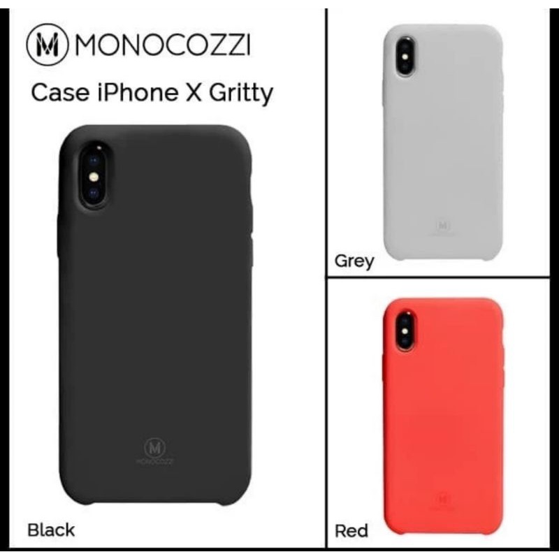 Monocozzi Case iPhone X Shock Protection - Gritty - Black