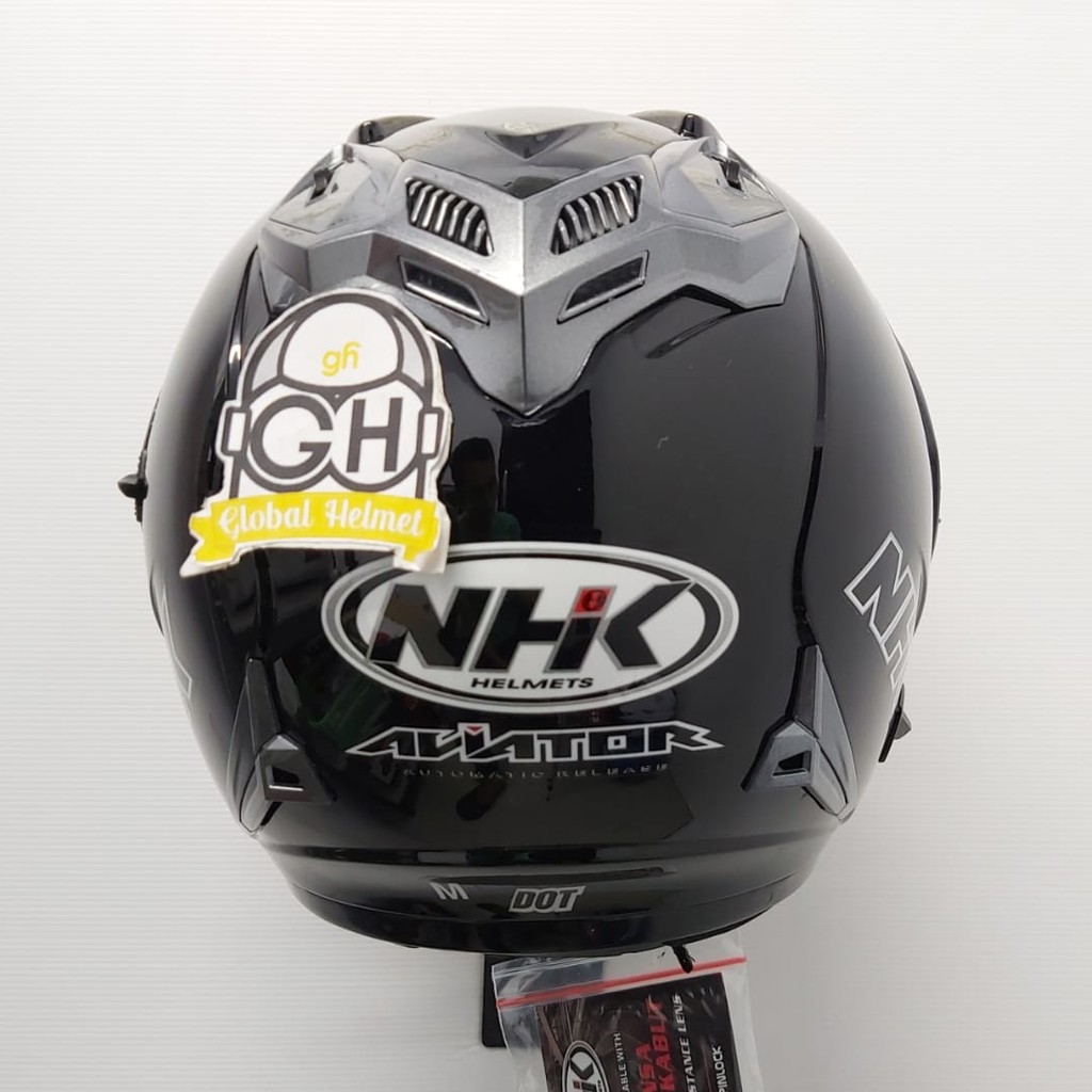 HELM HALF FACE NHK AVIATOR DOUBLE VISOR BLACK